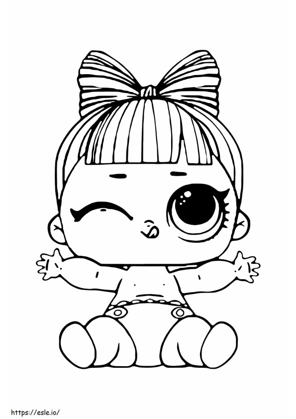 LOL Baby Little Sister Hug coloring page