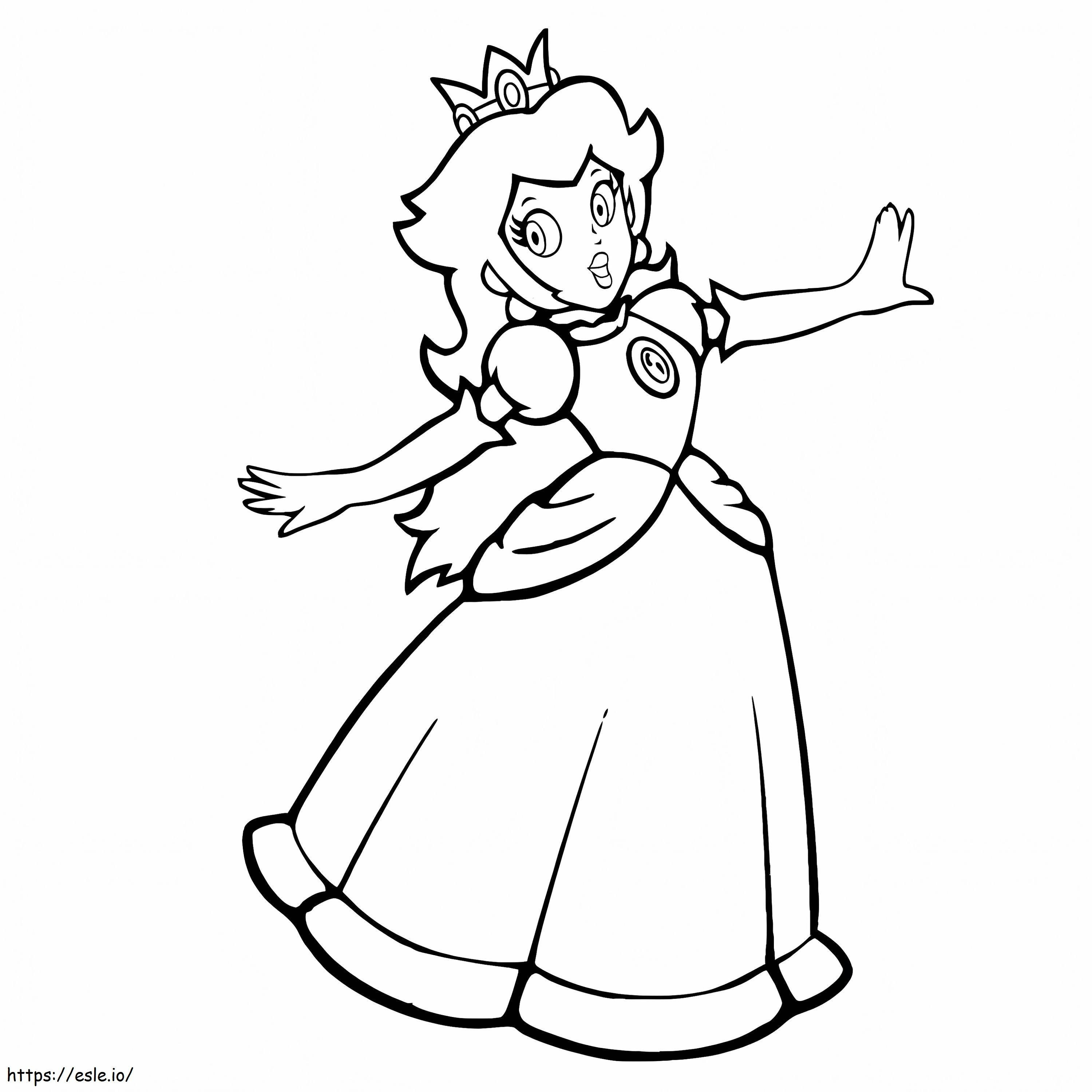 Prinzessin Peach glücklich ausmalbilder