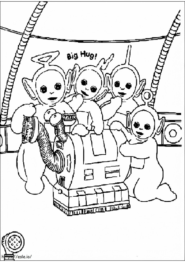 Awesome Teletubbies coloring page