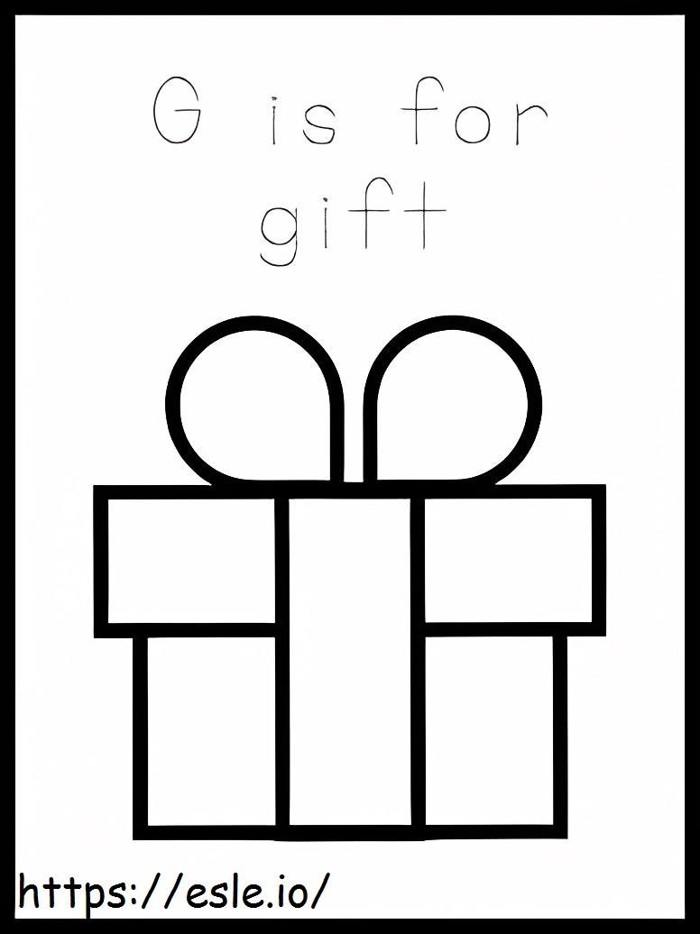 G Is For Gift coloring page