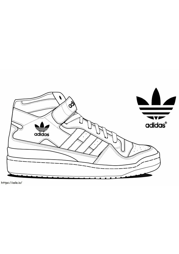 Adidas-schoenen kleurplaat