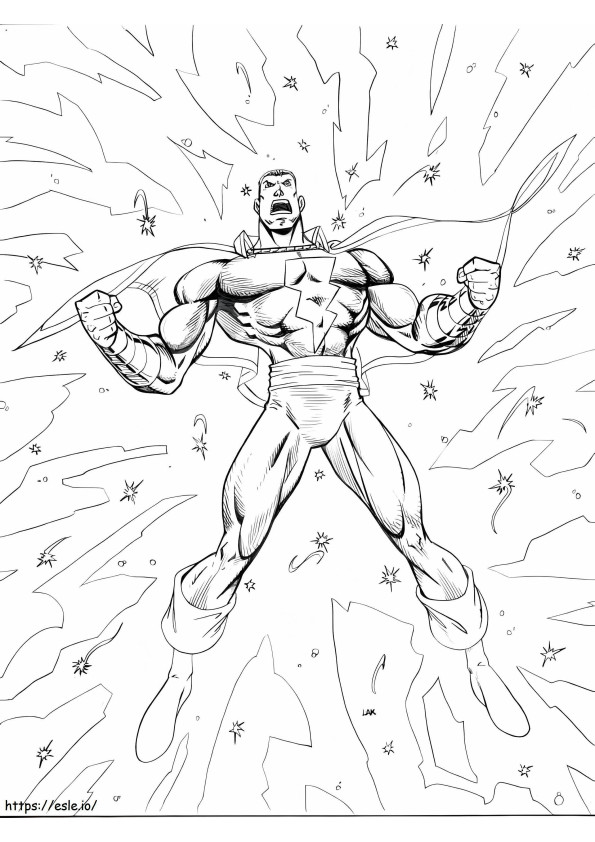 Shazam Is Angry coloring page