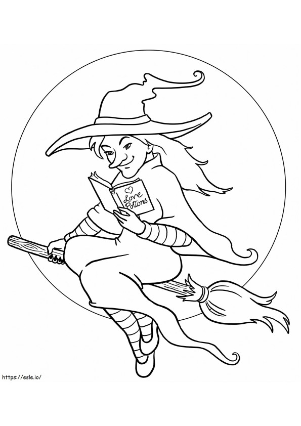 Magician Woman Flying coloring page