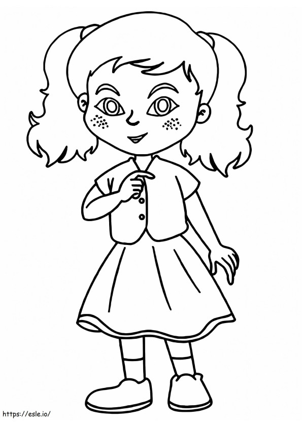 Pretty Indonesian Girl coloring page
