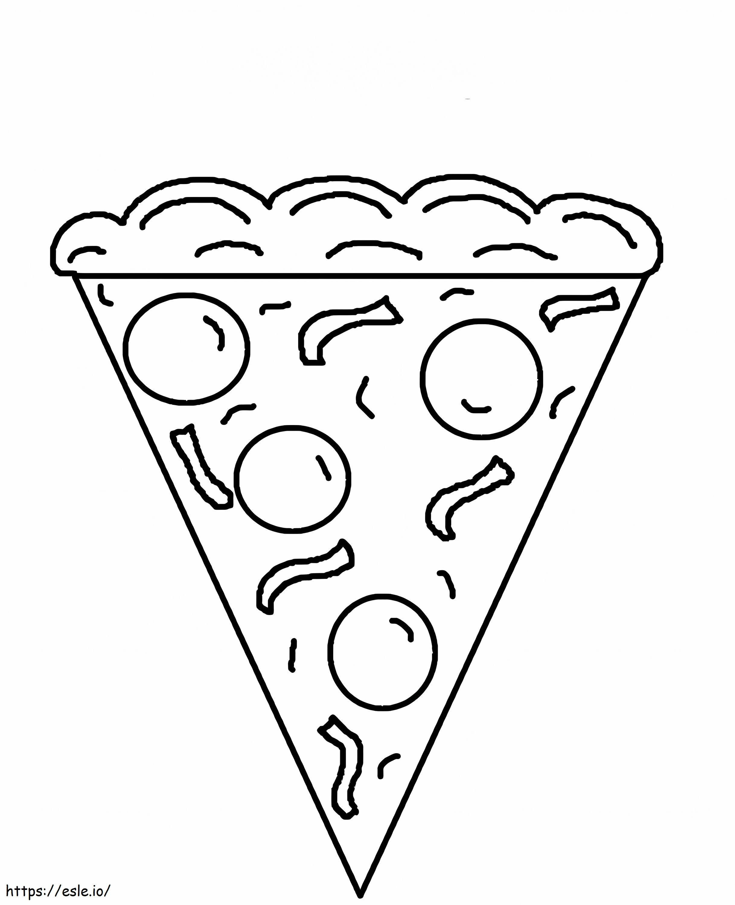 Coloriage Bonne pizza à imprimer dessin