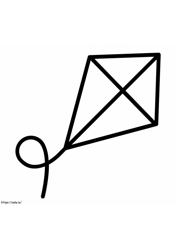 A Simple Kite coloring page
