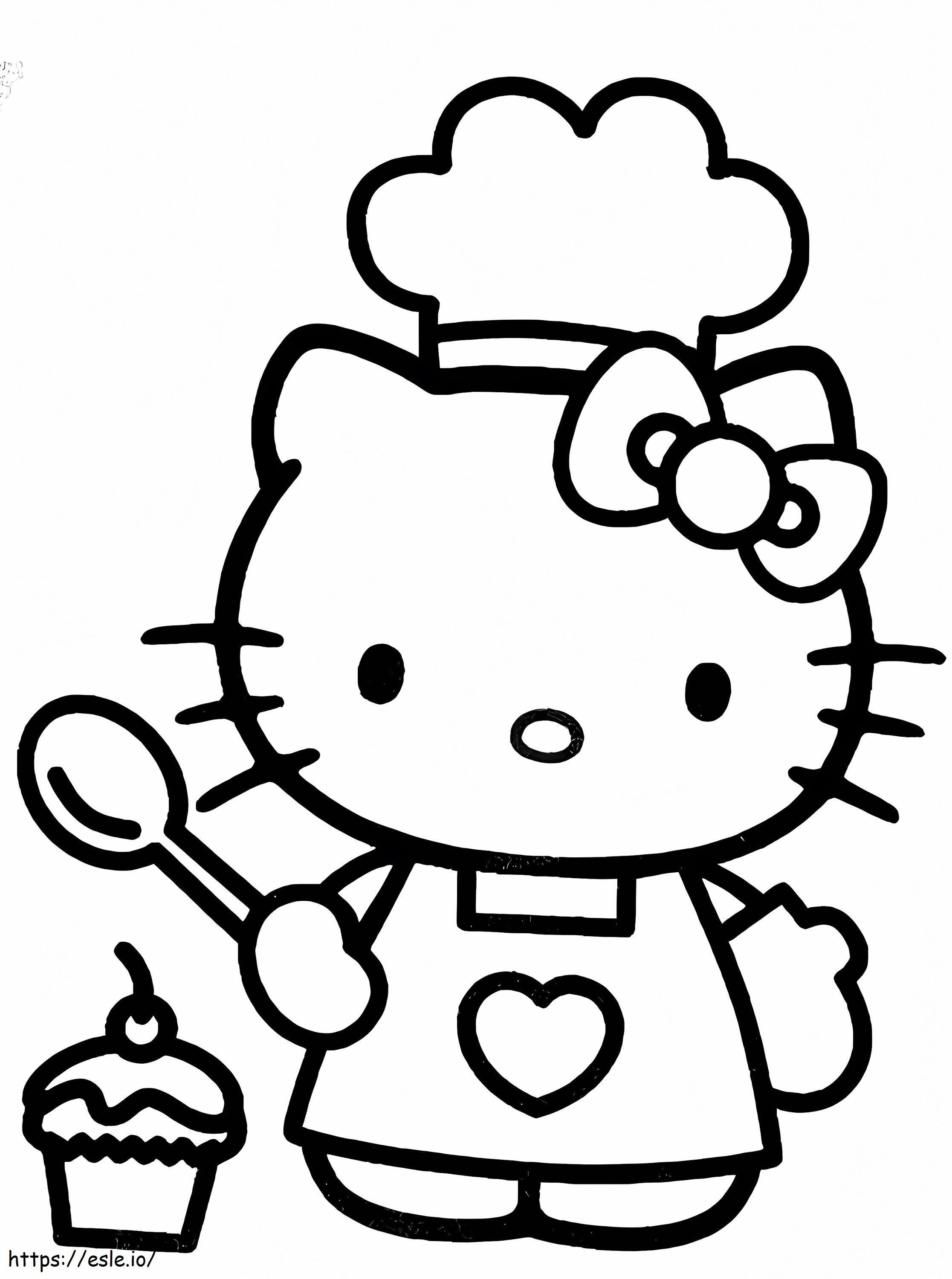 Make A Kitty Cake coloring page