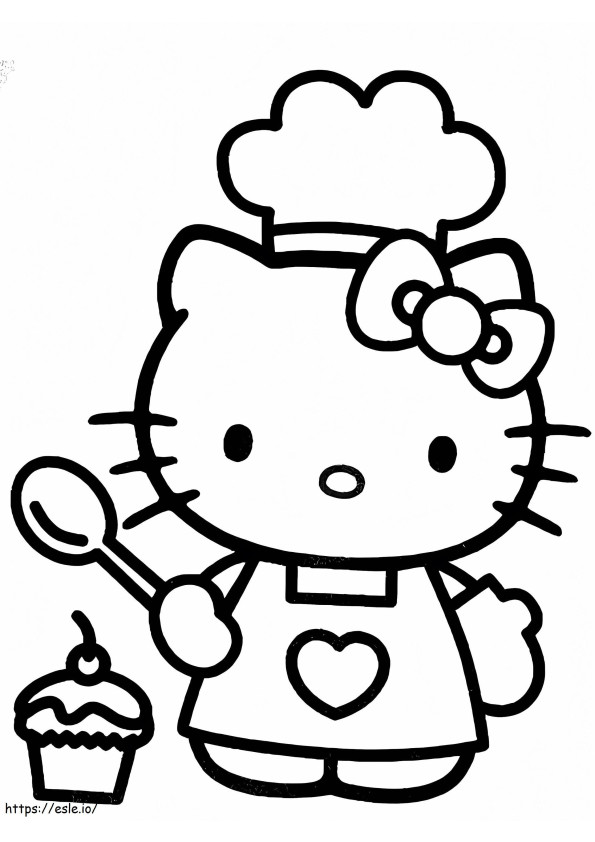 Make A Kitty Cake coloring page