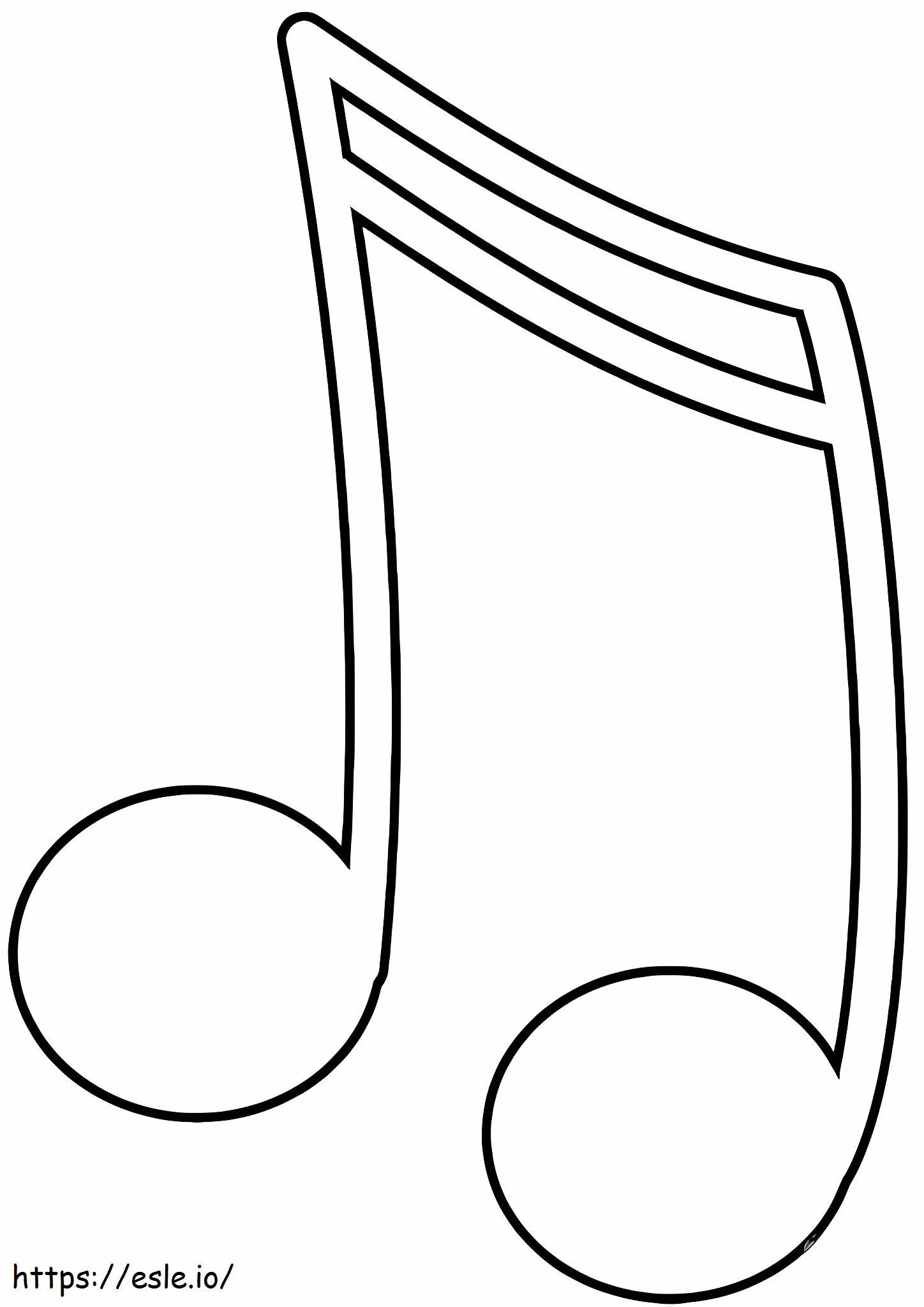 A Musical Note coloring page