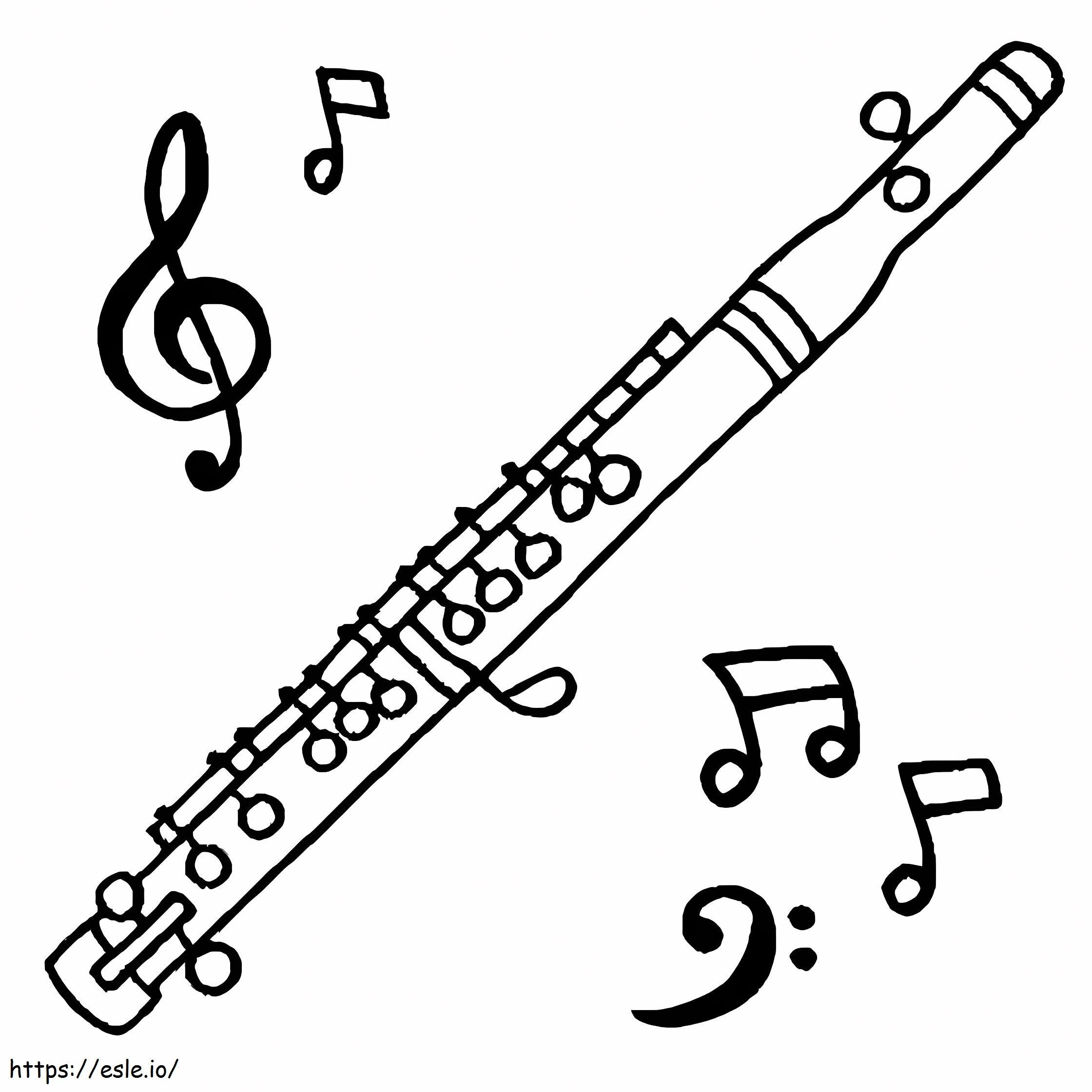 Awesome Flute coloring page