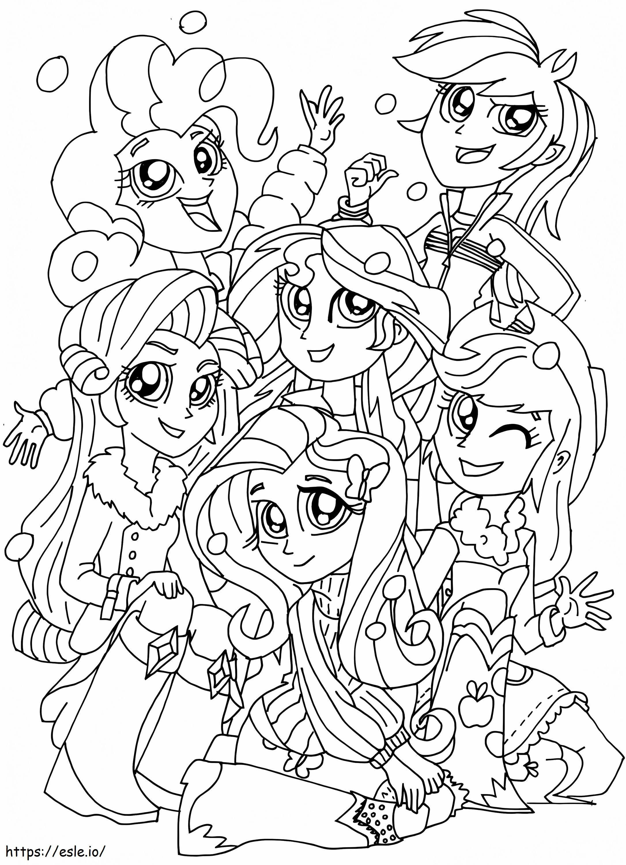 1535163248 Happy Equestria Girls A4 coloring page
