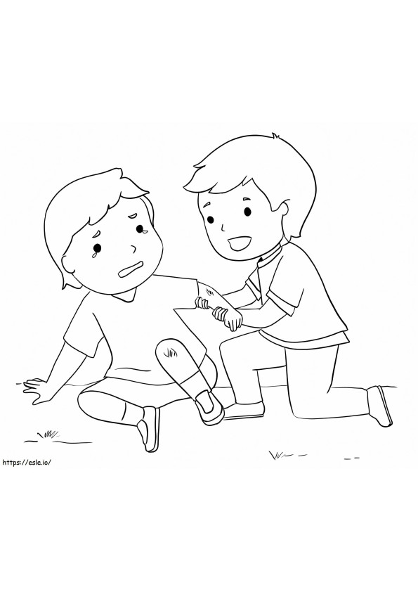 Caring Friends coloring page