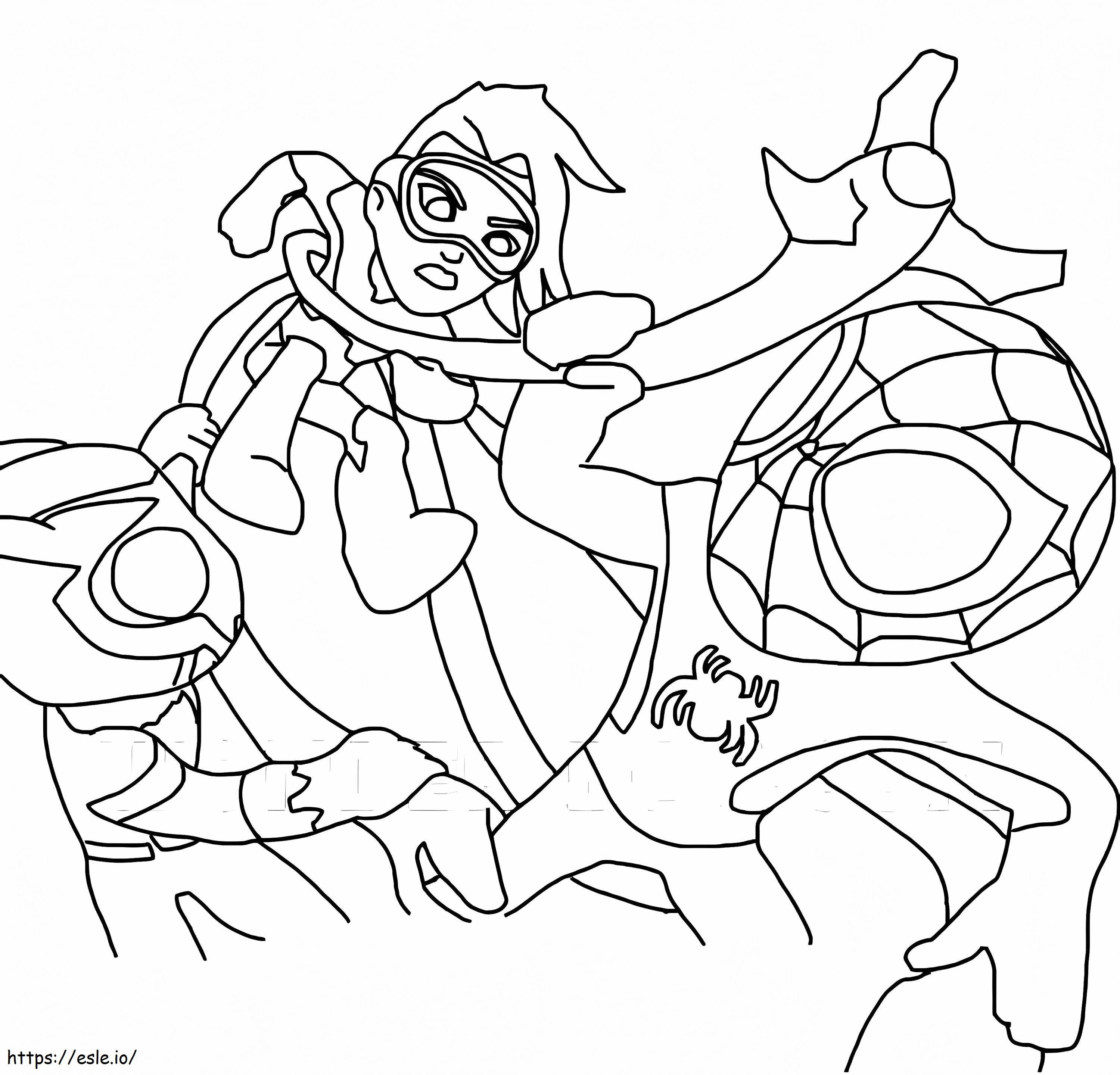 Doctor Octopus Vs Spidey coloring page