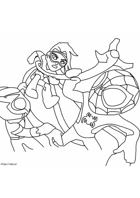 Coloriage Docteur Octopus contre Spidey à imprimer dessin