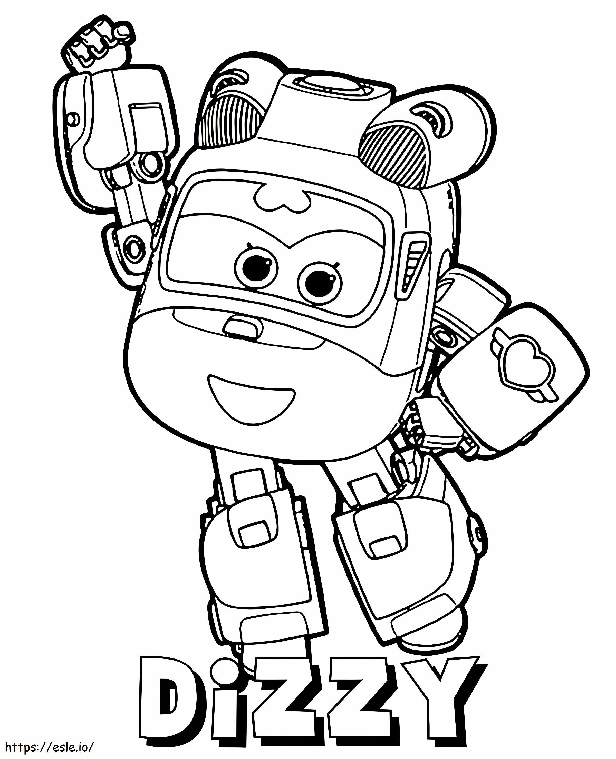 Dizzy Super Wings coloring page