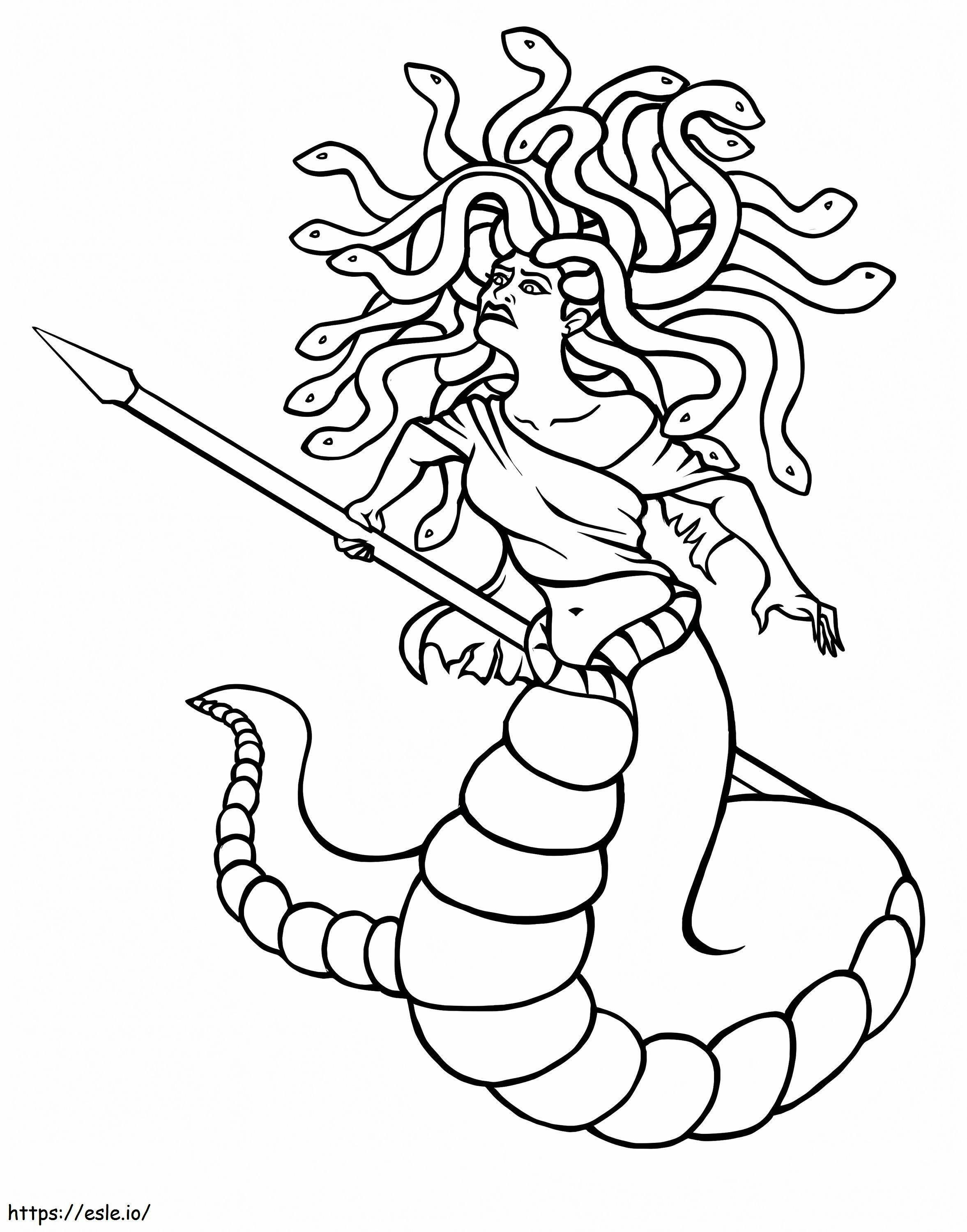 Angry Jellyfish coloring page