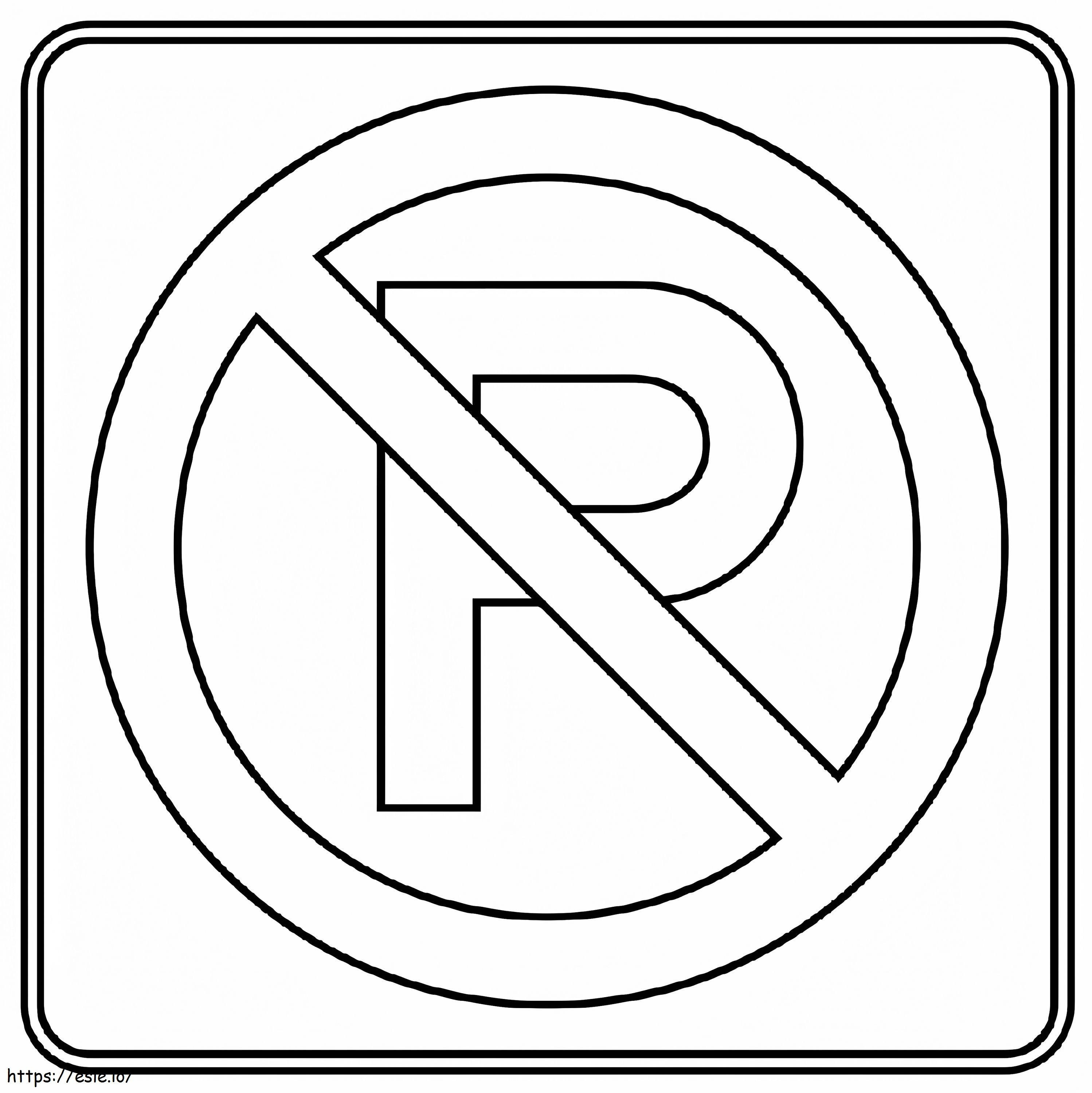 No Parking coloring page