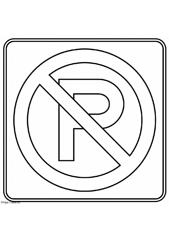 No Parking coloring page