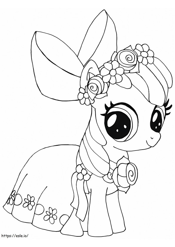 Apple Bloom My Little Pony coloring page