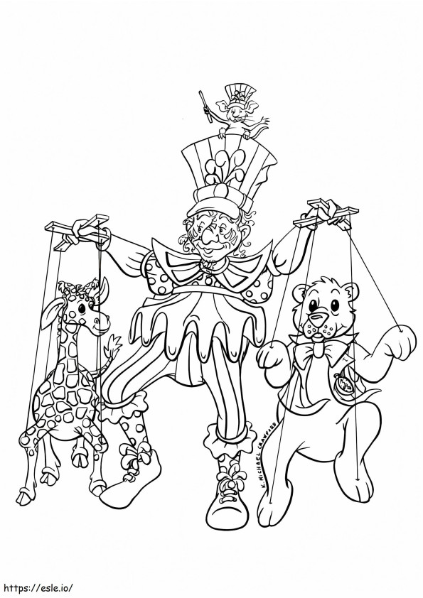 String Puppets coloring page