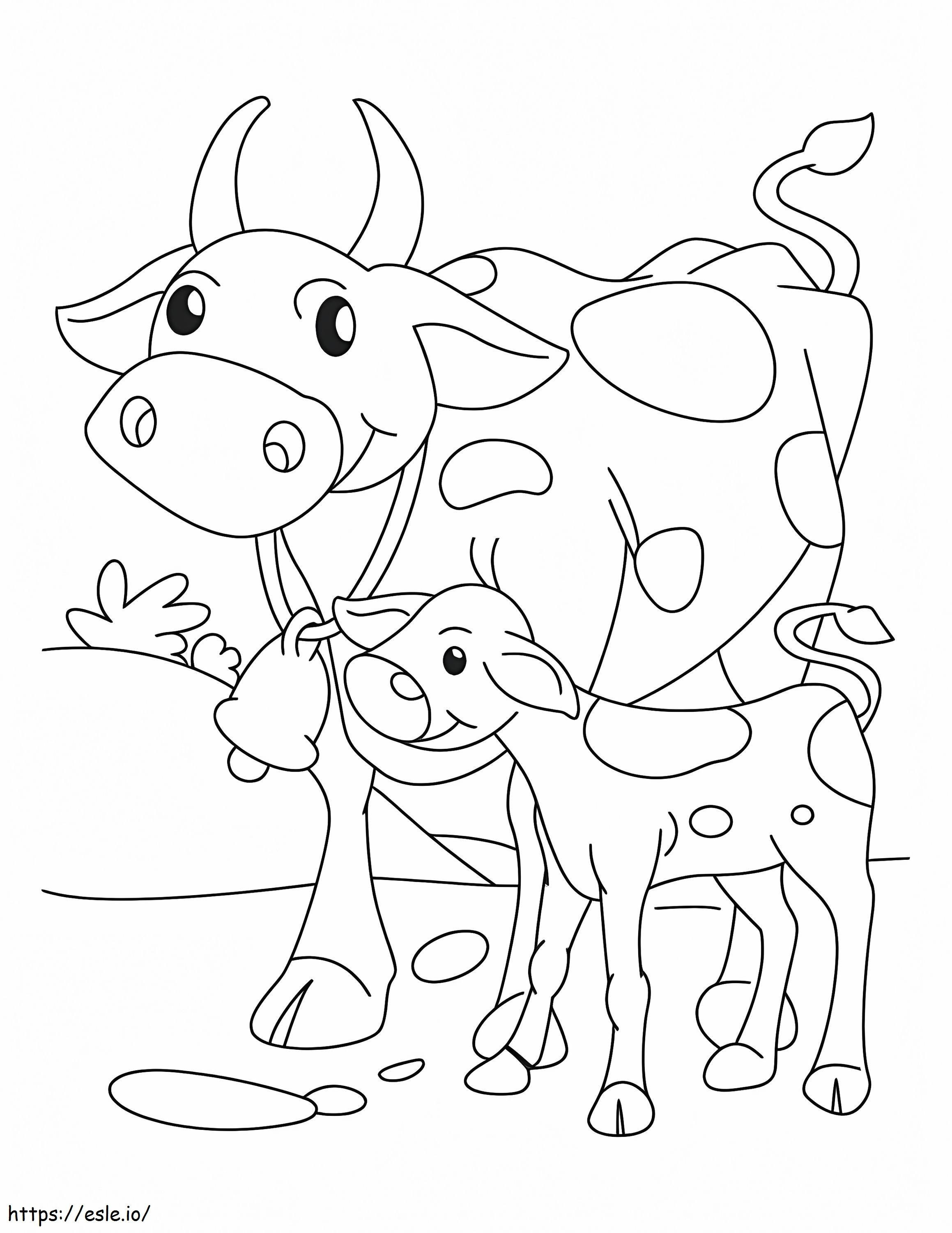 Krowa I Wołowina kolorowanka