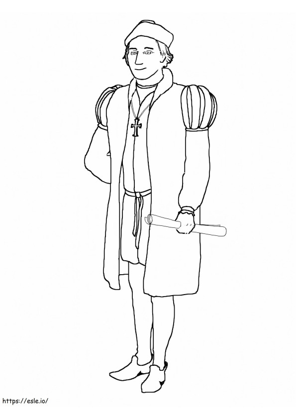 Christopher Columbus 17 coloring page