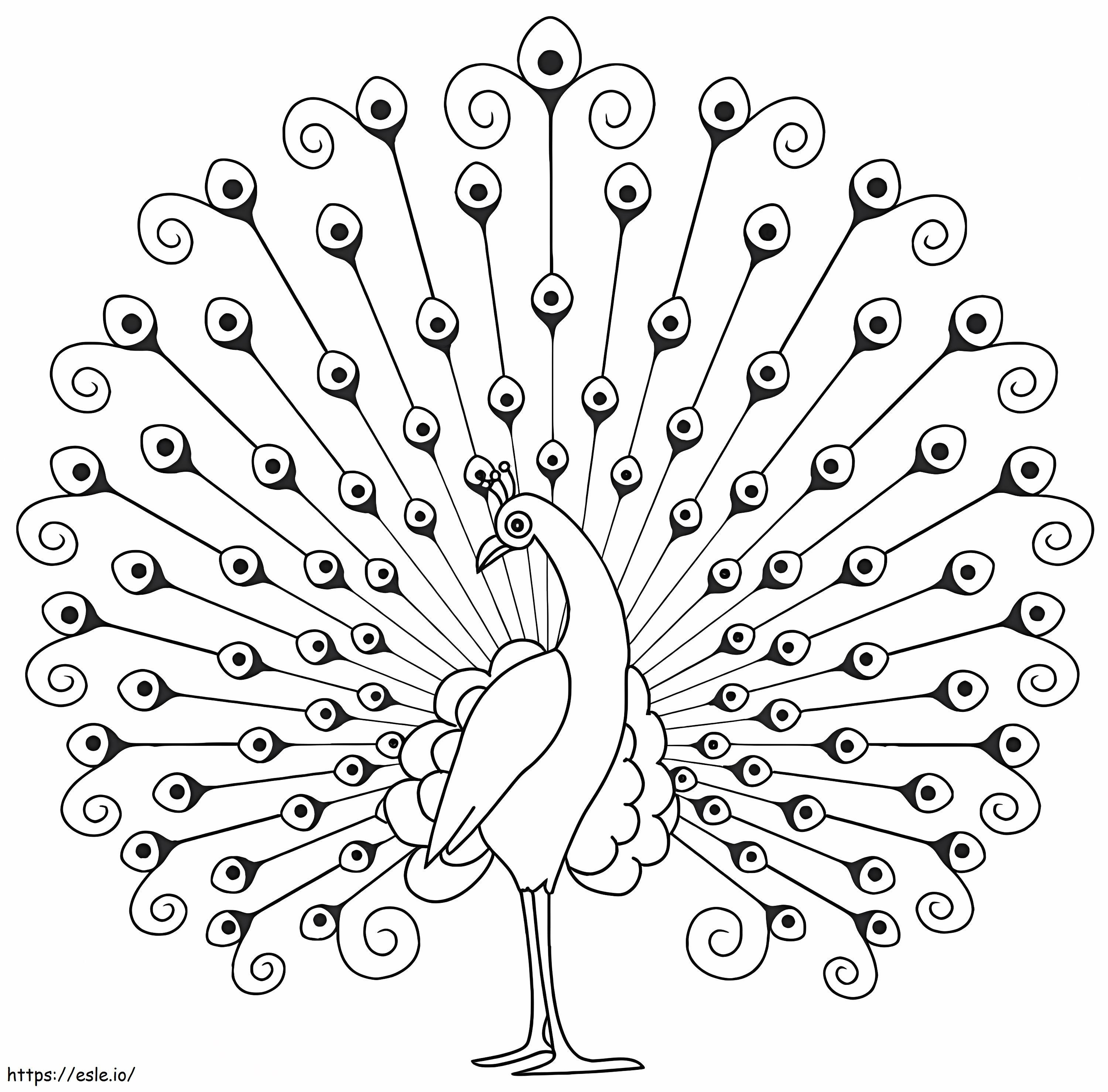 Basic Peacock coloring page