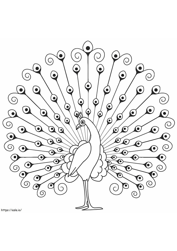 Basic Peacock coloring page