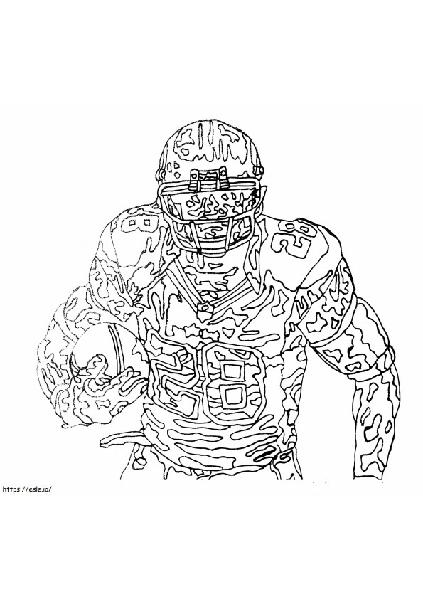 Free Printable Adrian Peterson coloring page