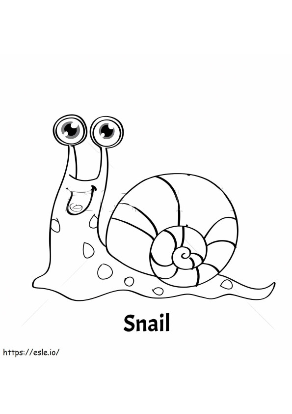 Happy Snail Coloring Page coloring page
