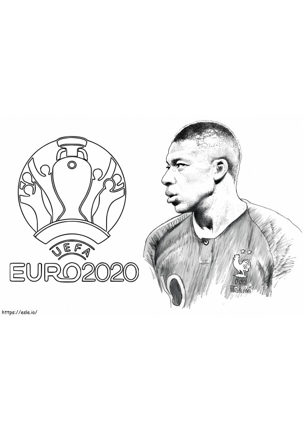 Wayne Rooney And The Euro Cup coloring page