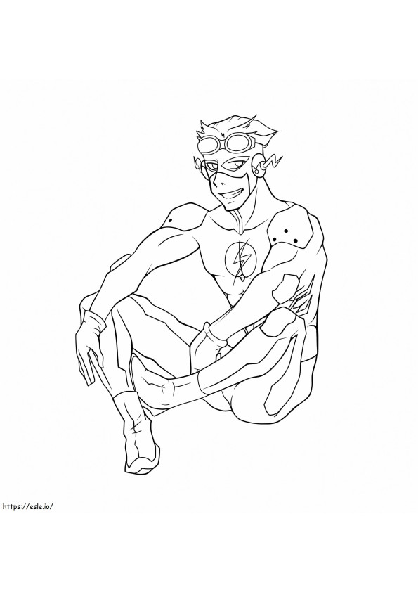 Dc Kid Flash coloring page