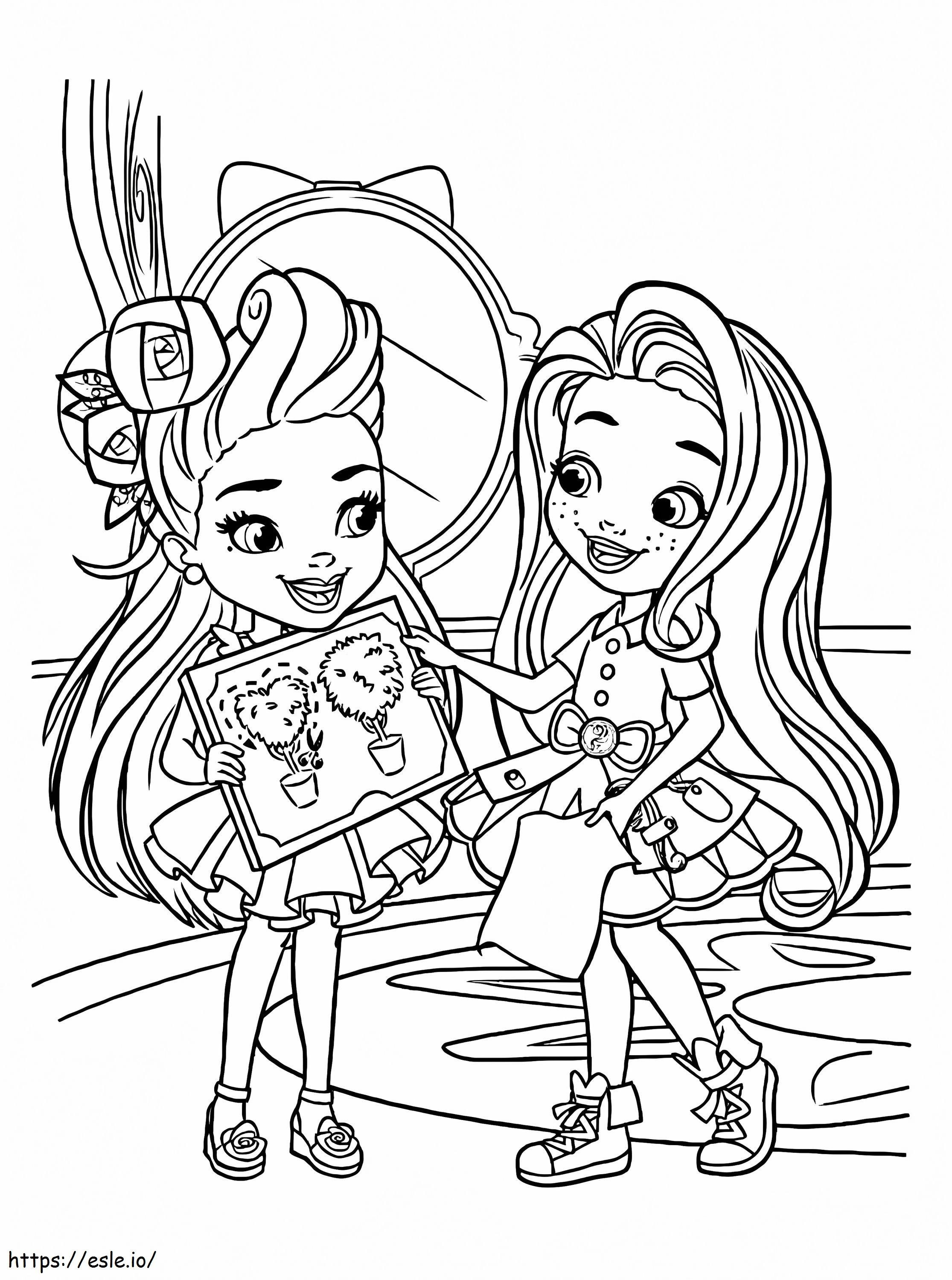 Sunny And Blair coloring page
