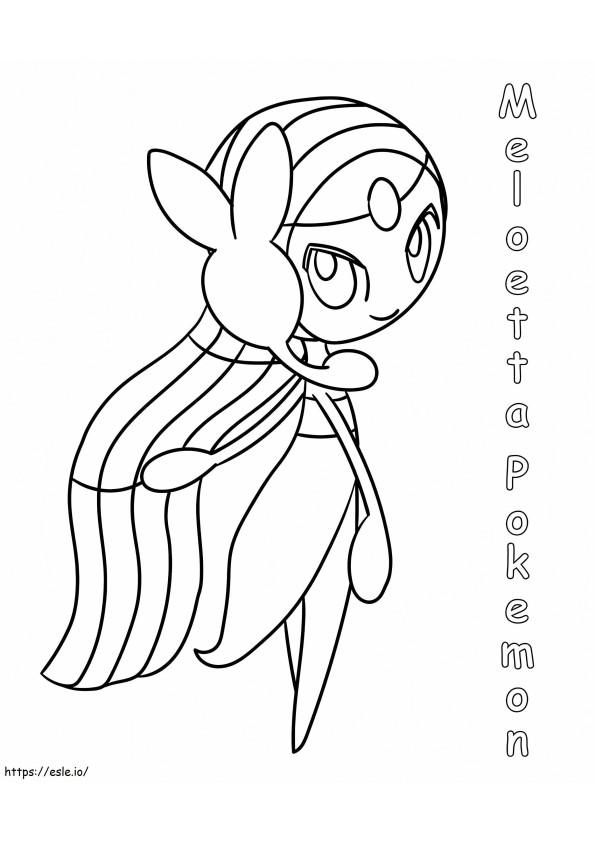 Coloriage Pokémon Meloetta 5 à imprimer dessin