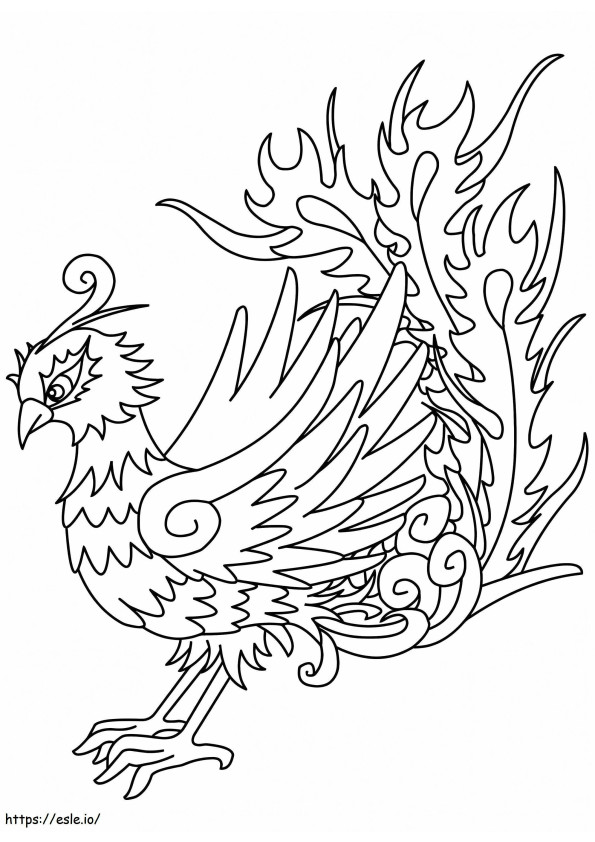 Magnificent Phoenix coloring page
