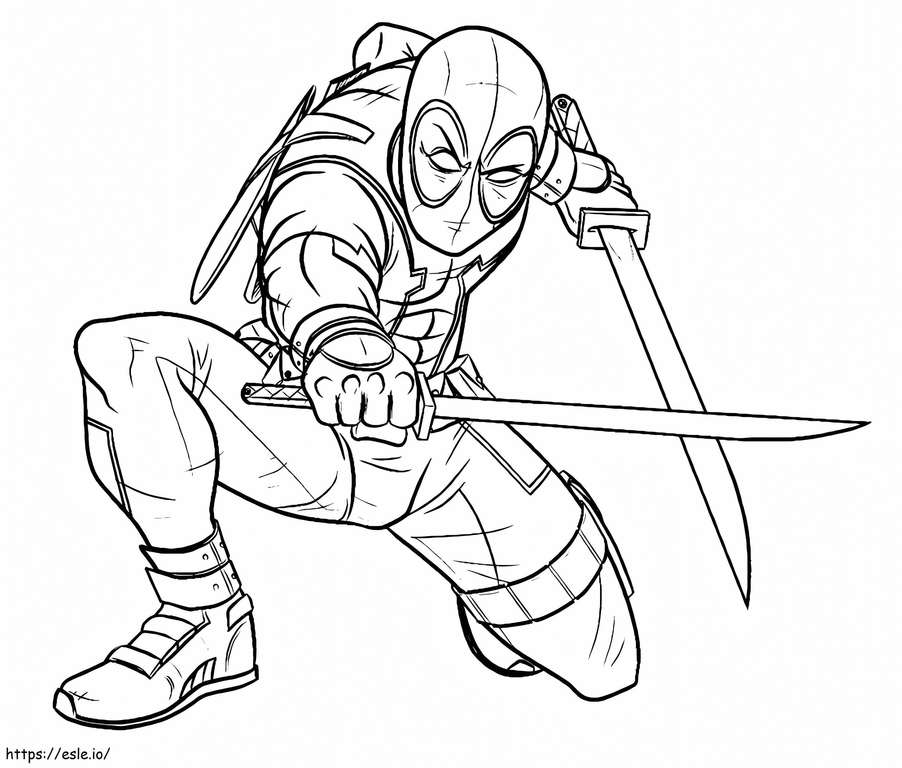 Lucha The Deadpool coloring page
