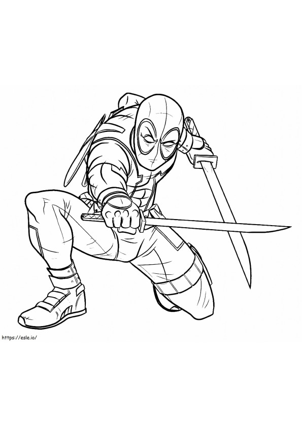 Lucha The Deadpool coloring page