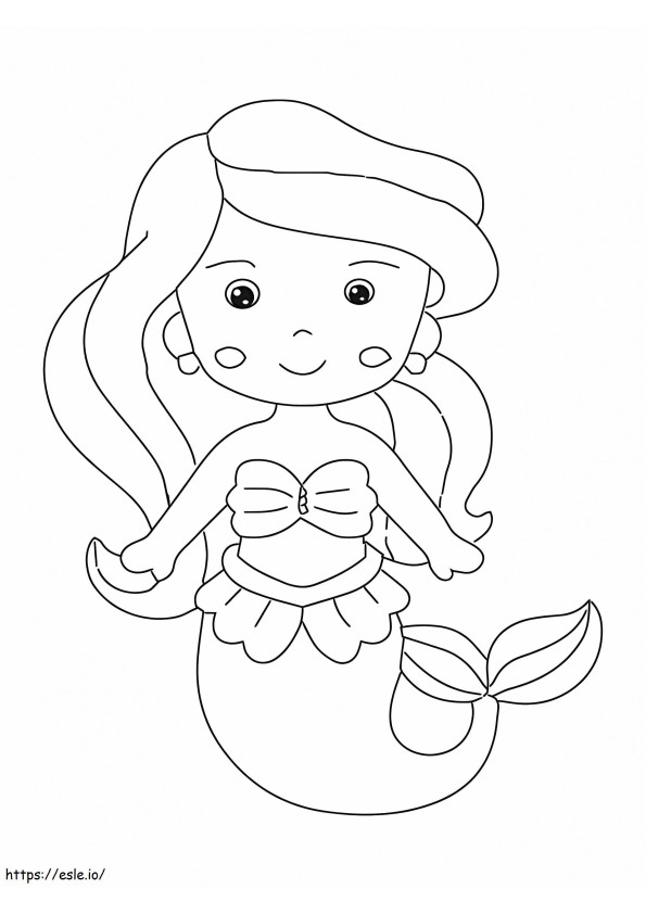 Süße Meerjungfrau ausmalbilder