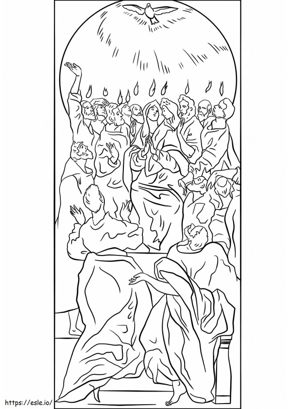 At Pentecost coloring page