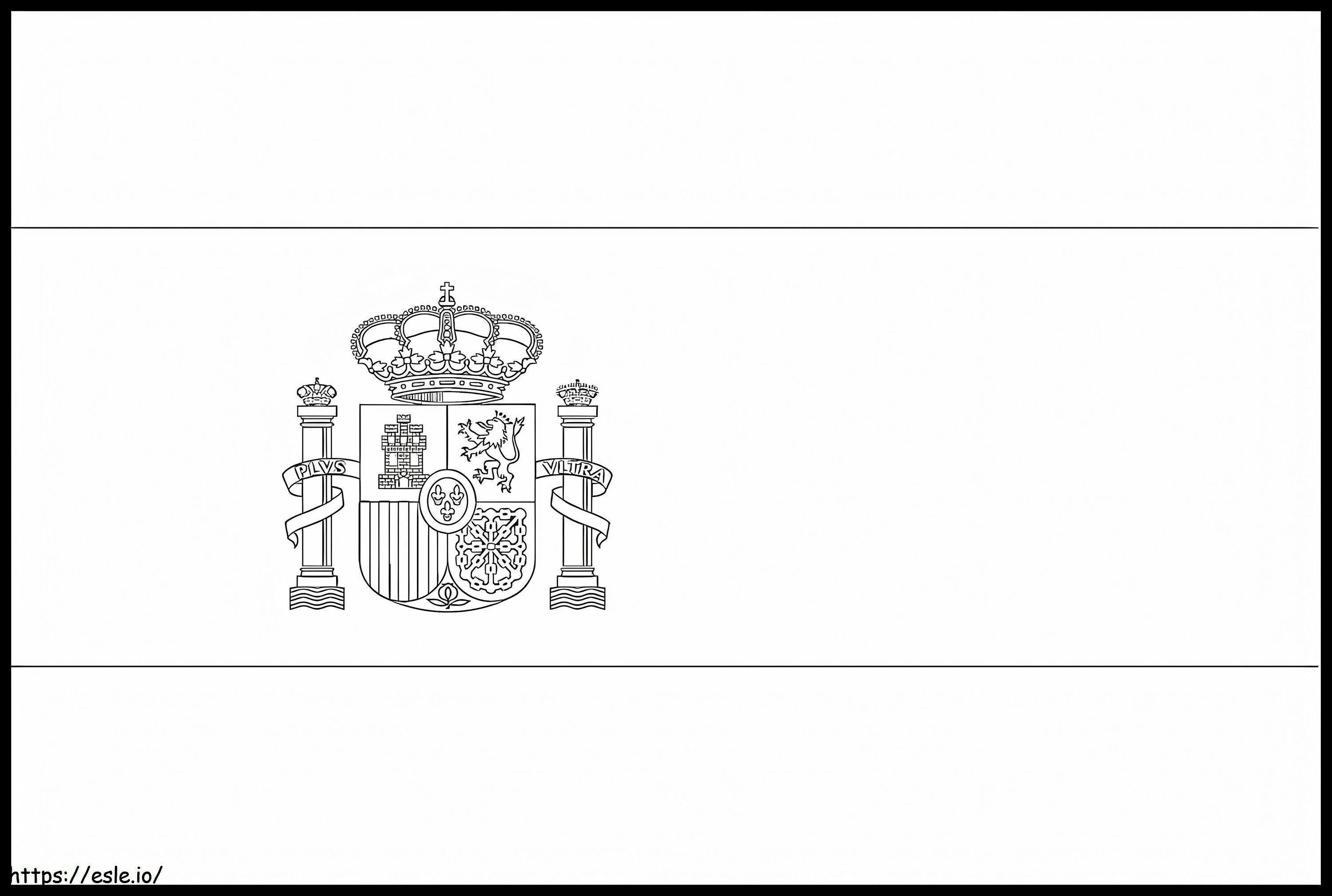 Flag Of Spain 2 coloring page