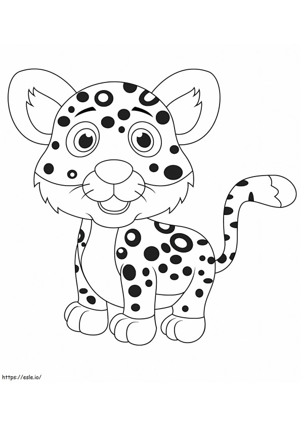 Baby Leopard coloring page