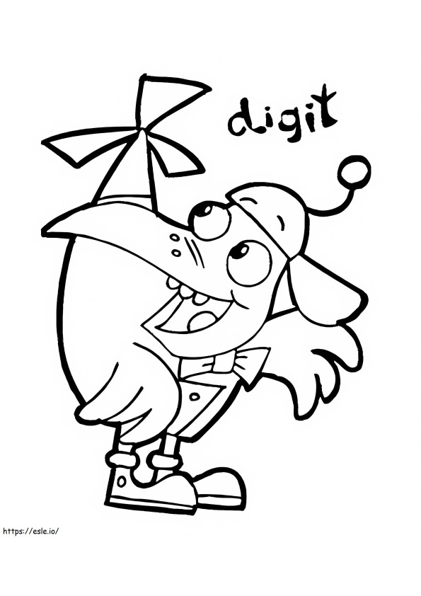 Funny Digit coloring page