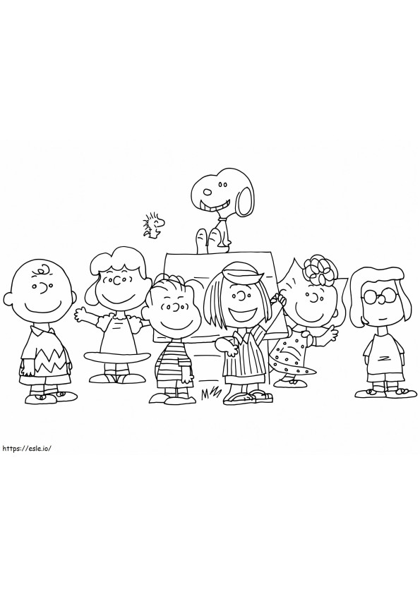 Peanuts Characters 1 coloring page