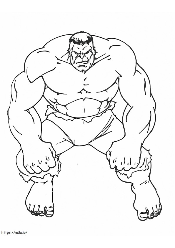 Genial Hulk para colorir