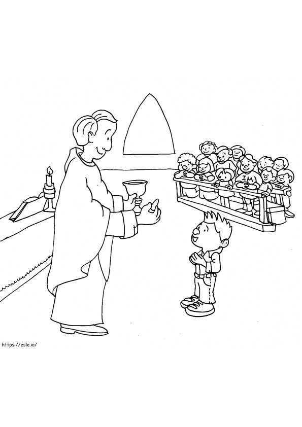 Printable Communion coloring page