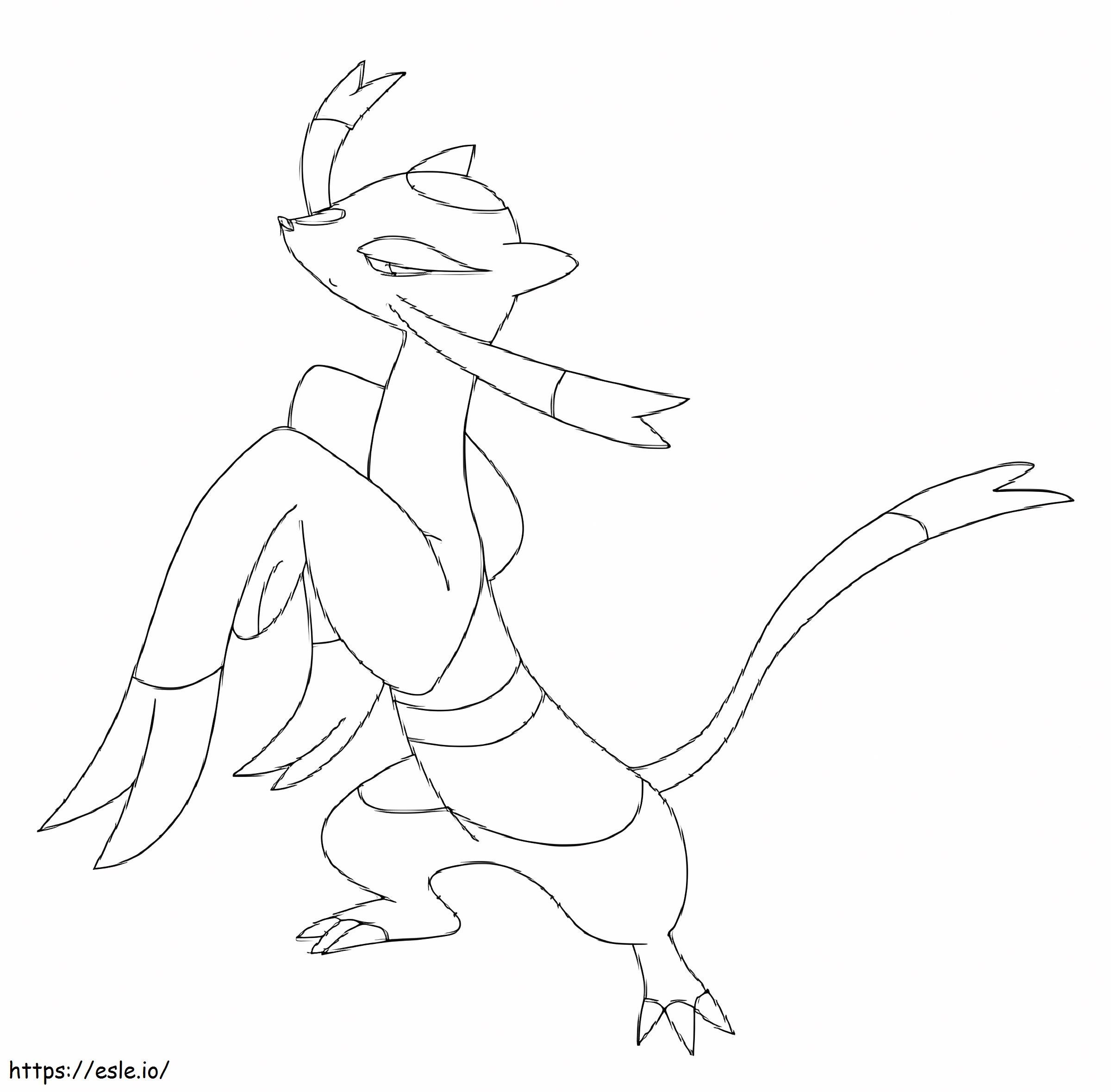 Pokemon Mienshao 2 da colorare