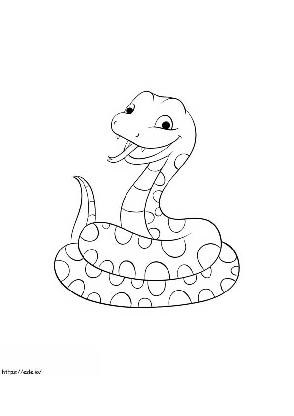 Coloriage Serpent qui rit à imprimer dessin