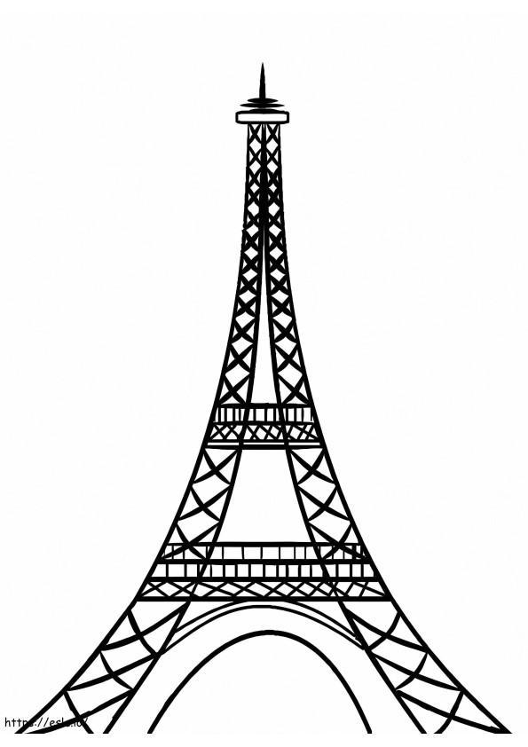 Draw The Eiffel Tower In Paris coloring page
