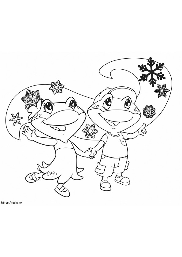 Lily And Tad From Leapfrog coloring page