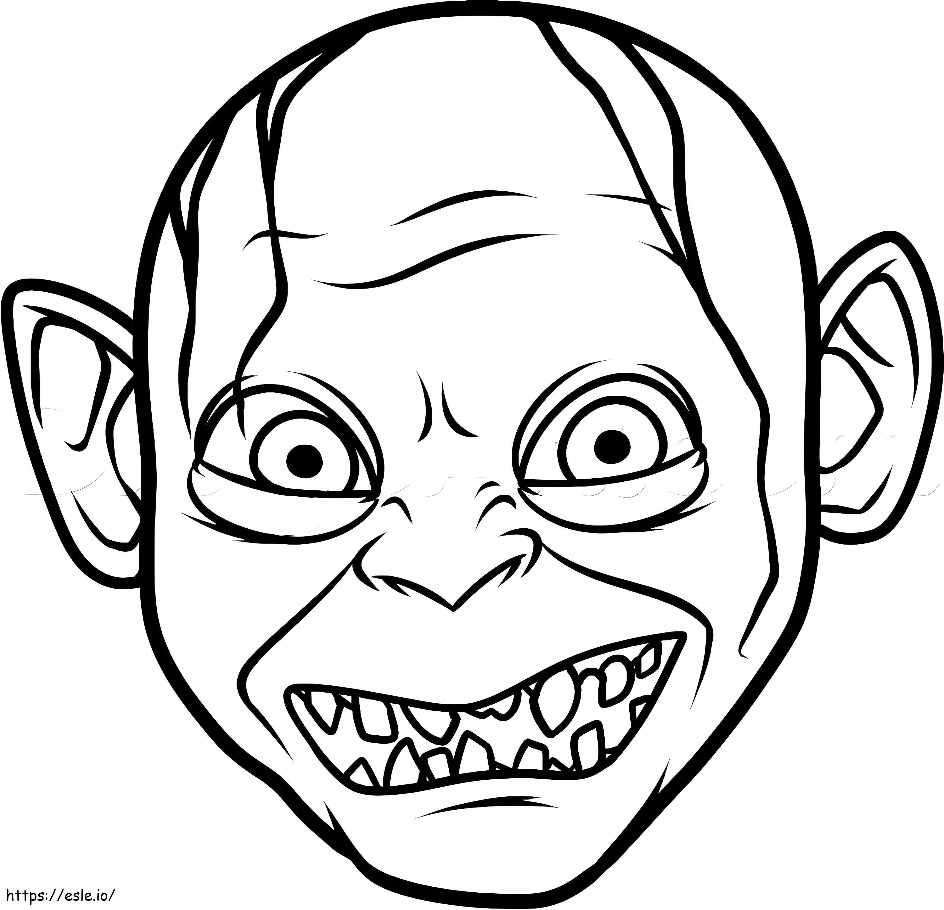 Gollums Face coloring page